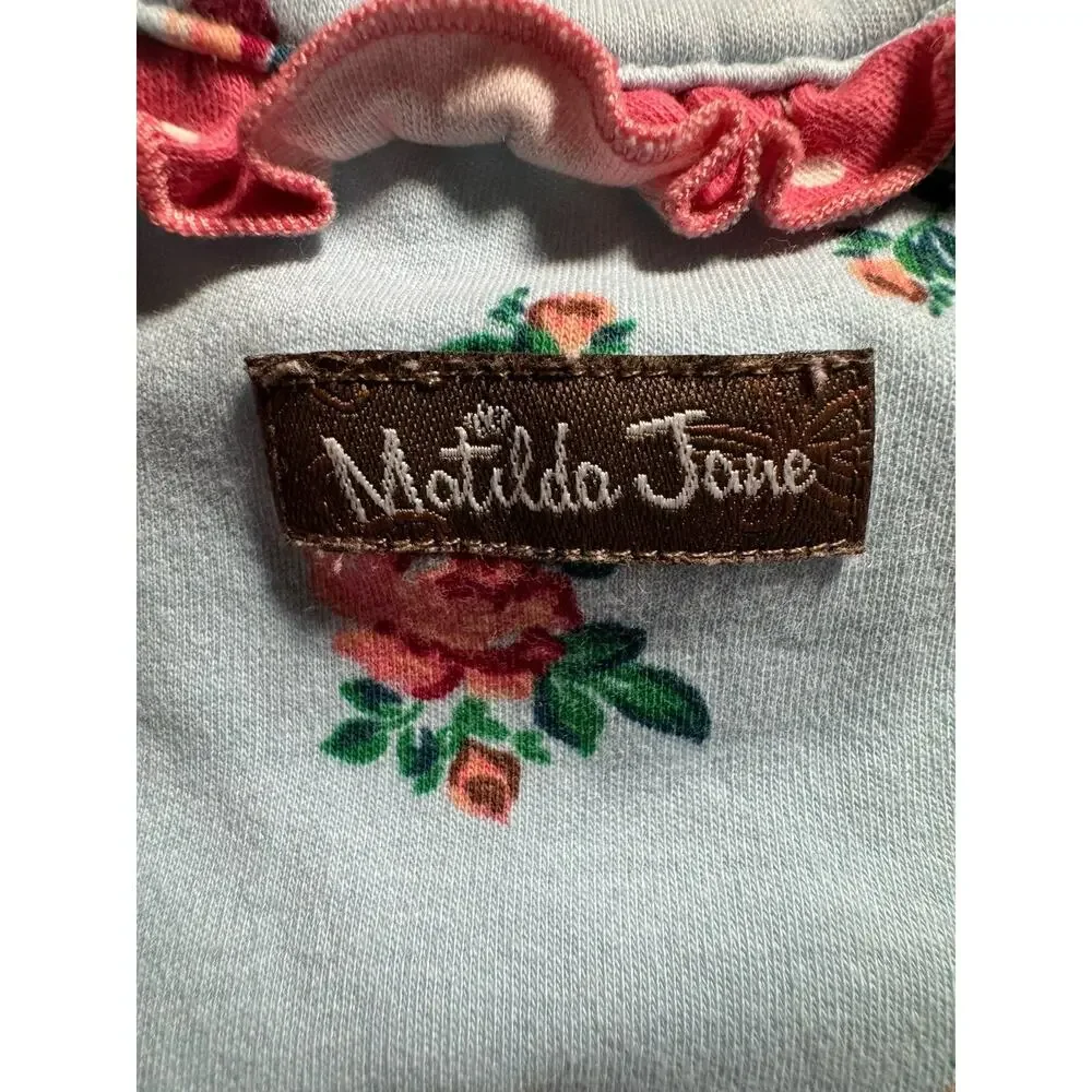Matilda Jane Baby Girl Romper 3-6 Months Floral Pink Polka Dot Ruffle